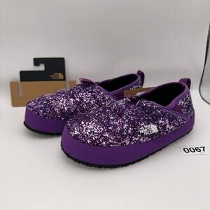 The North Face ThermoBall Traction Mule II Slipper Kids sz 4 Gravity Purple